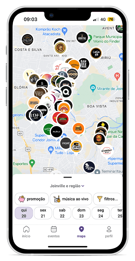 Imagem da página inicial do Favorito
